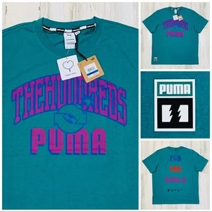 RARE Puma x The Hundreds For The World Ivy Cotton Aqua Tee Shirt Men’s Size XL